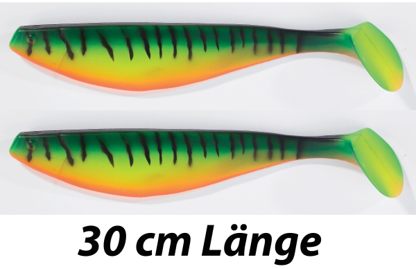 2 Stück BALZER Seawaver Spezial Gummifische Meeresangeln Heilbutt  30cm Fireshark